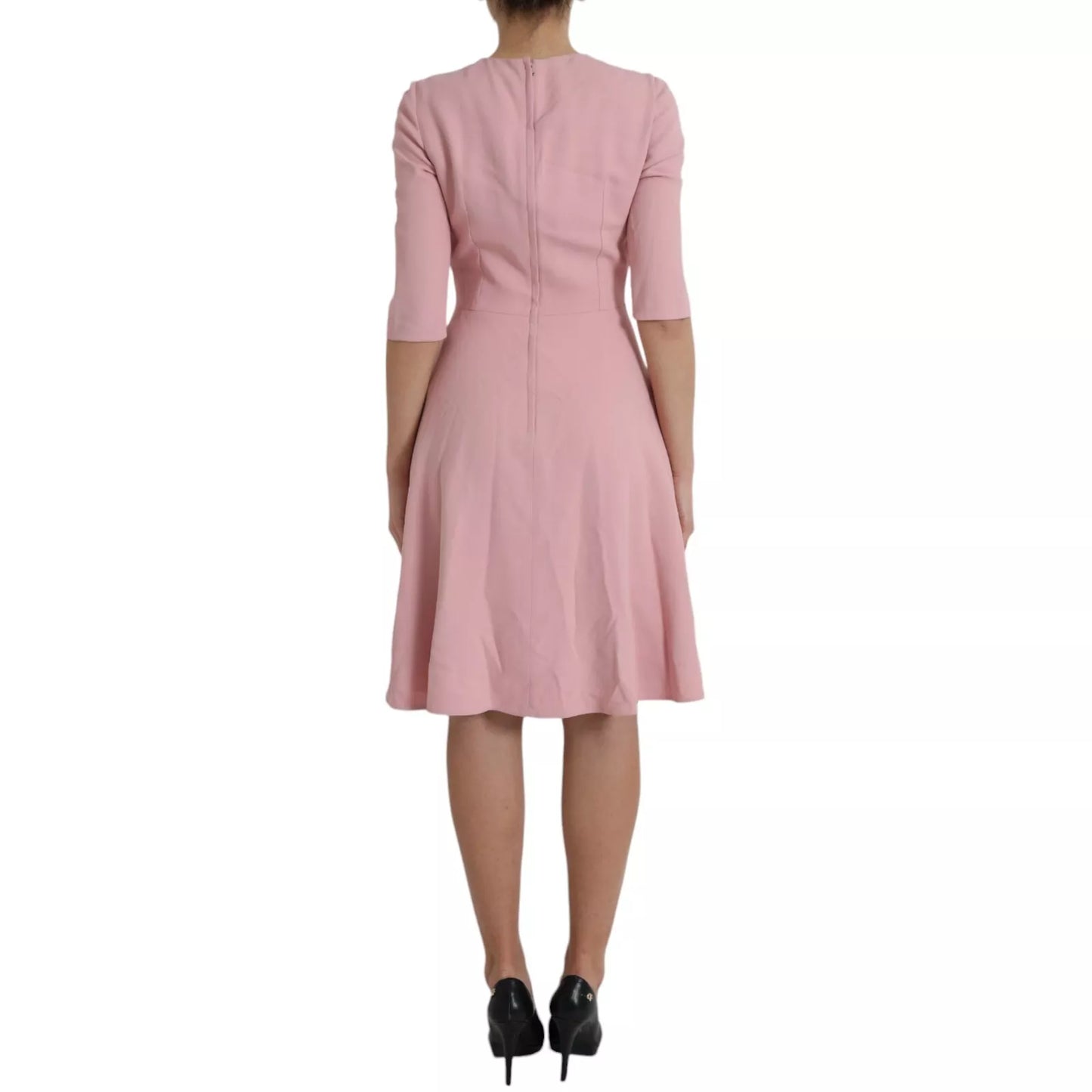 Dolce & Gabbana Pink A-line Flare Viscose Short Sleeves Dress by Dolce & Gabbana
