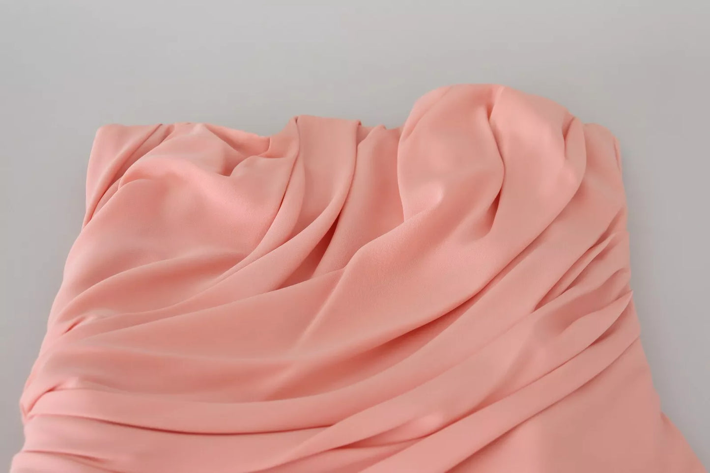 Dolce & Gabbana Pink Silk Stretch Strapless Sheath Dress by Dolce & Gabbana
