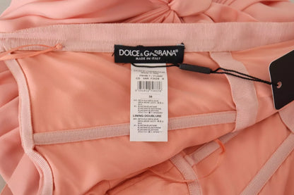 Dolce & Gabbana Pink Silk Stretch Strapless Sheath Dress by Dolce & Gabbana