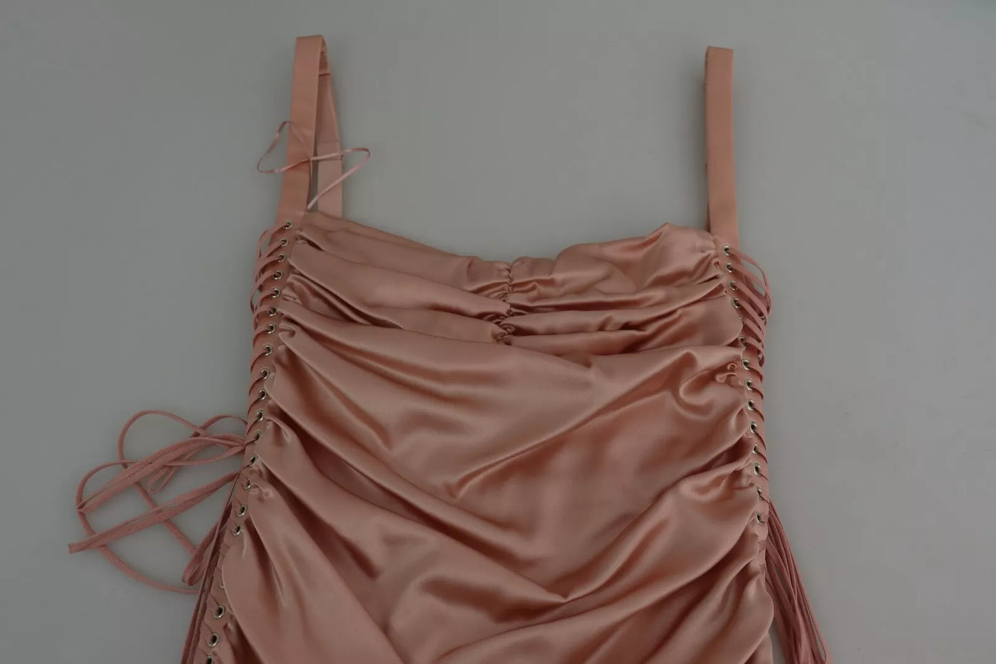 Dolce & Gabbana Pink Spaghetti Strap Bodycon Midi Dress by Dolce & Gabbana