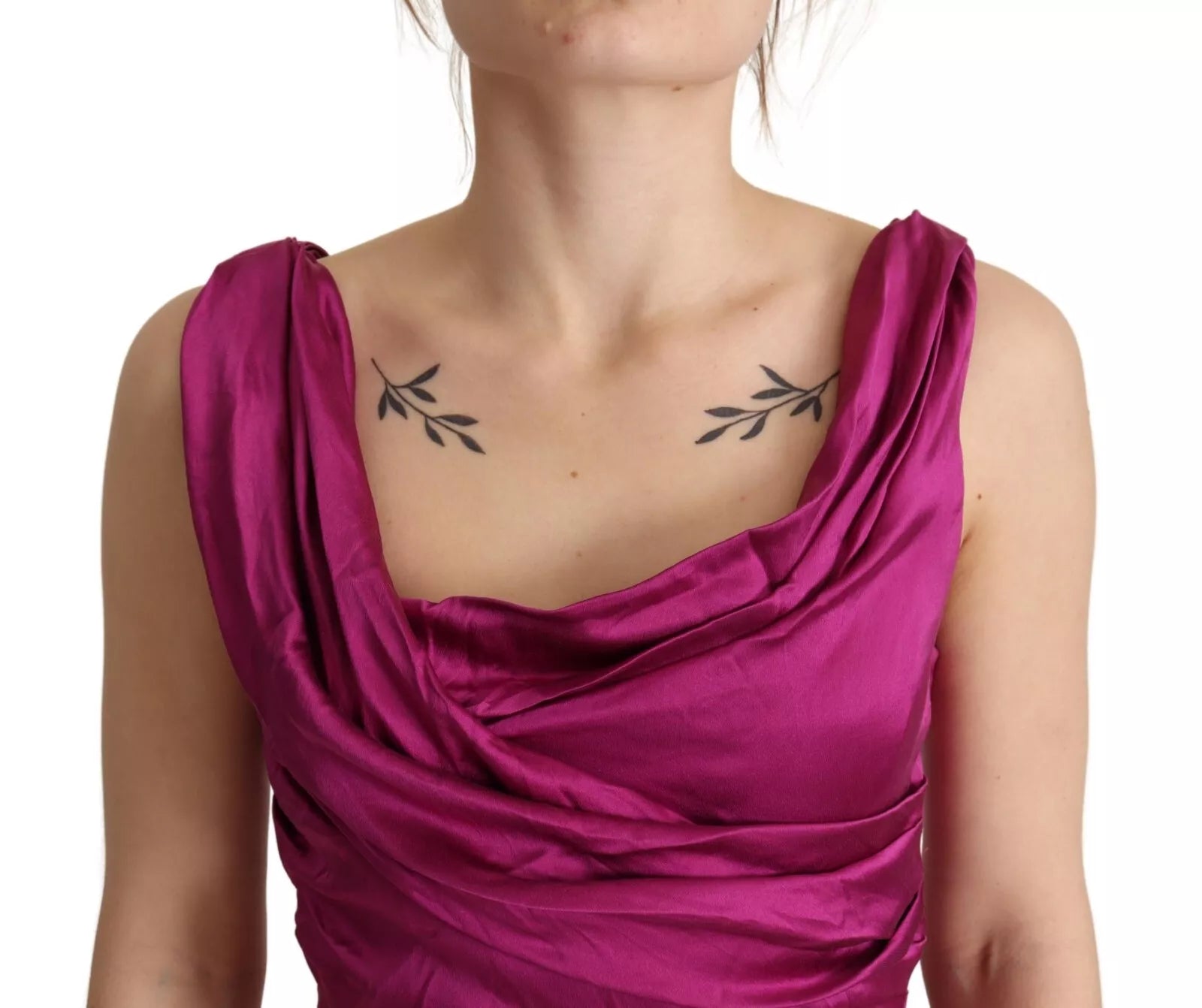 Dolce & Gabbana Sheath Mermaid Fuchsia Silk Stretch Gown Dress by Dolce & Gabbana