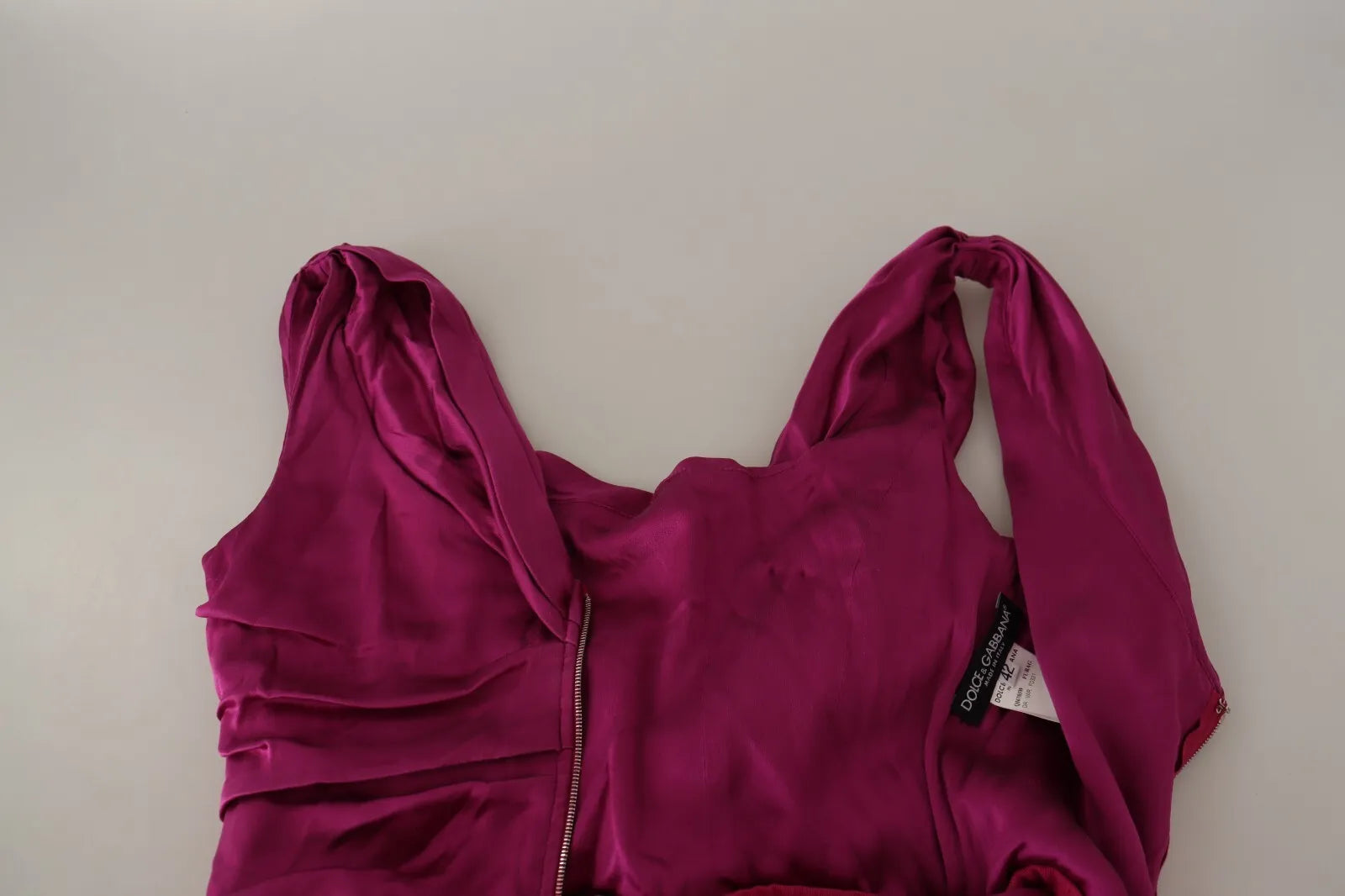 Dolce & Gabbana Sheath Mermaid Fuchsia Silk Stretch Gown Dress by Dolce & Gabbana