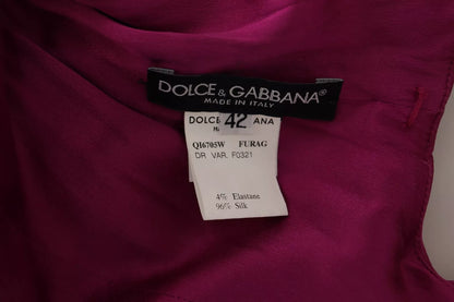 Dolce & Gabbana Sheath Mermaid Fuchsia Silk Stretch Gown Dress by Dolce & Gabbana