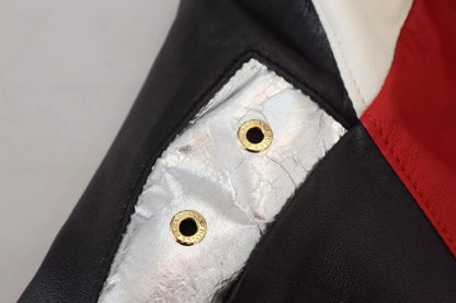 Dolce &amp; Gabbana - Blouson à capuche en cuir noir