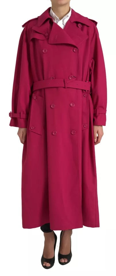 Dolce &amp; Gabbana Trench-coat croisé rose foncé