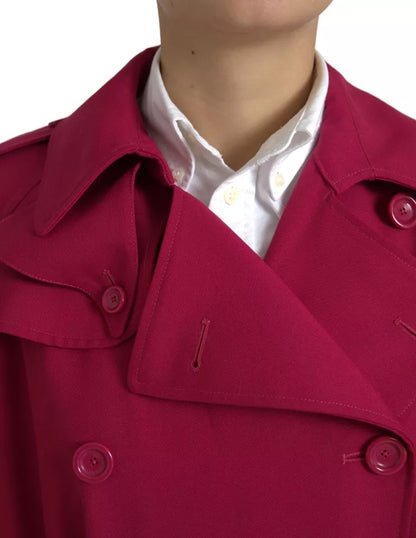 Dolce &amp; Gabbana Trench-coat croisé rose foncé