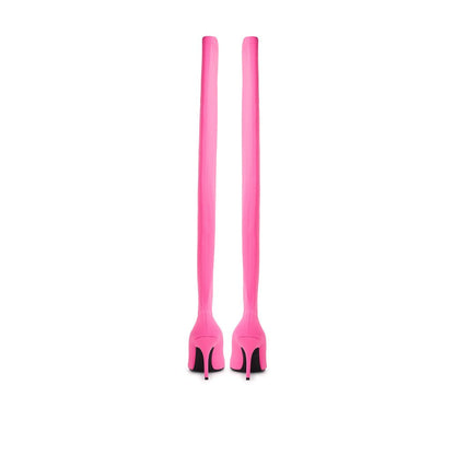 Bottines élégantes en polyester rose Balenciaga