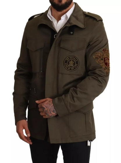 Dolce &amp; Gabbana Blouson en coton vert DG Love