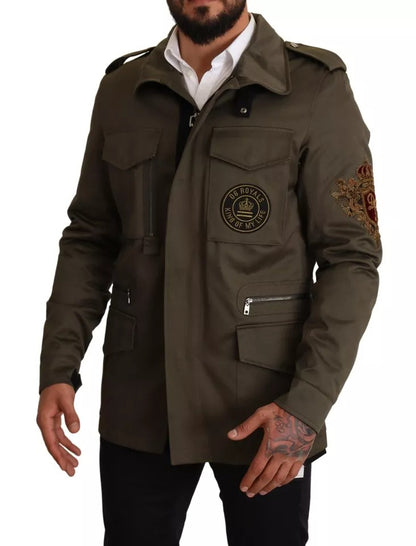 Dolce &amp; Gabbana Blouson en coton vert DG Love