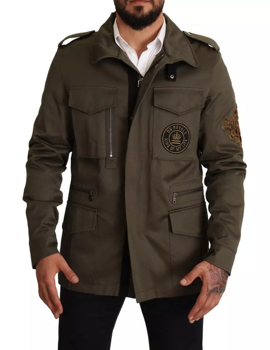 Dolce &amp; Gabbana Blouson en coton vert DG Love