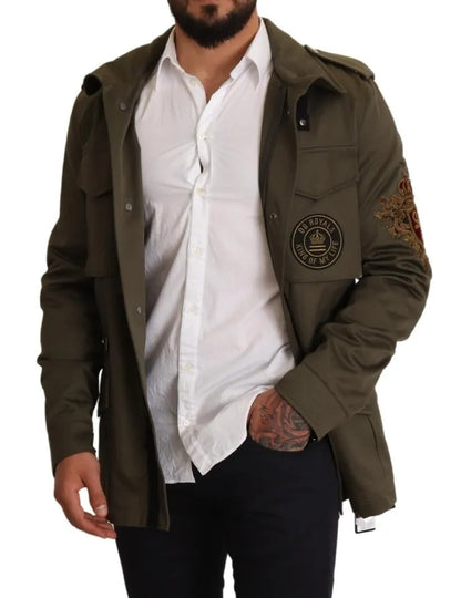 Dolce &amp; Gabbana Blouson en coton vert DG Love