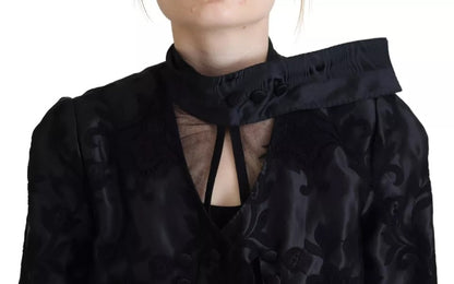 Dolce &amp; Gabbana Veste corset transparente en dentelle noire et organza et soie