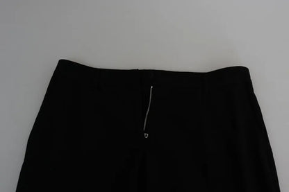 Dolce & Gabbana Black Wool Stretch Cropped Capri Trouser Pants by Dolce & Gabbana