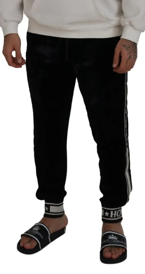 Dolce & Gabbana Black Jogger Jogging Trouser Cotton Pants by Dolce & Gabbana