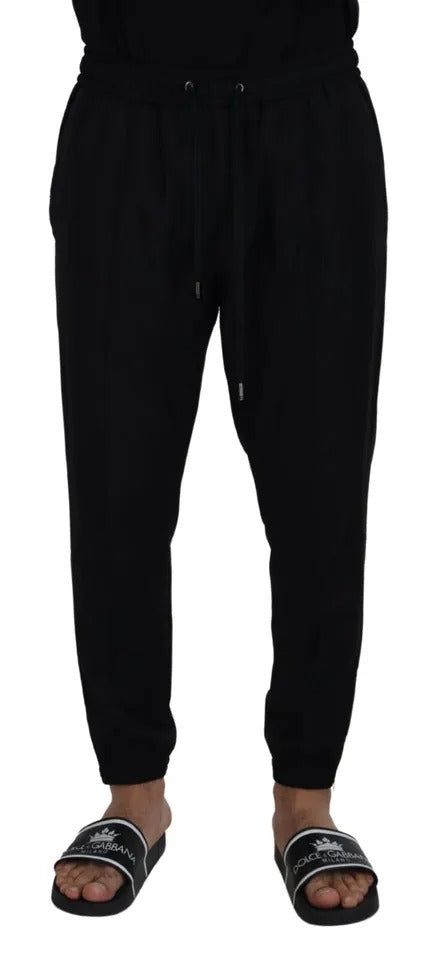 Dolce & Gabbana Black Jogger Jogging Wool Pants by Dolce & Gabbana