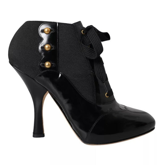 Bottines en jersey stretch noir Dolce &amp; Gabbana