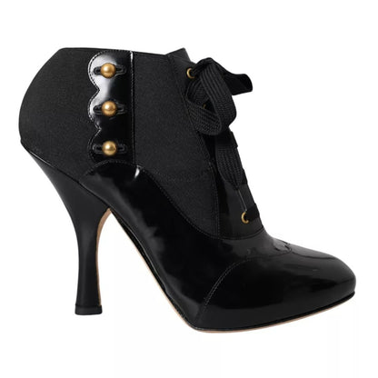 Bottines en jersey stretch noir Dolce &amp; Gabbana