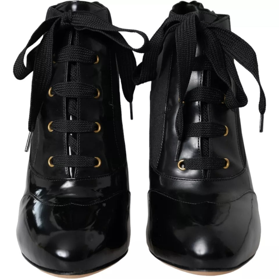 Bottines en jersey stretch noir Dolce &amp; Gabbana