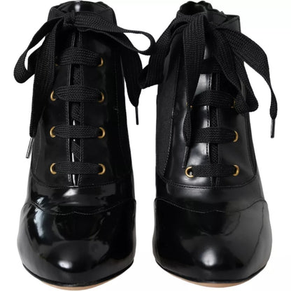 Bottines en jersey stretch noir Dolce &amp; Gabbana