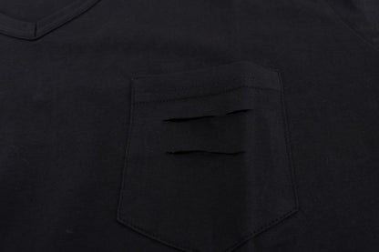 Daniele Alessandrini T-shirt chic en coton bleu à col en V