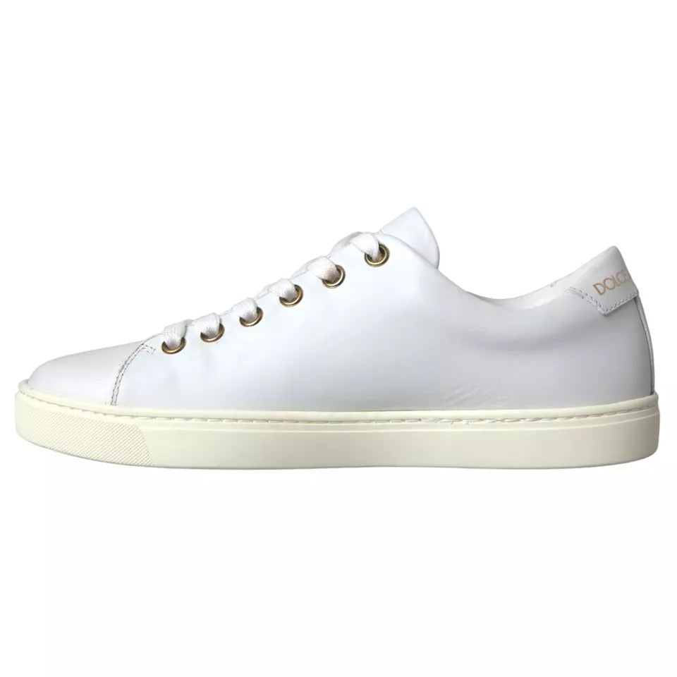 Dolce & Gabbana White Portofino Sacred Heart Sneakers Women Shoes by Dolce & Gabbana