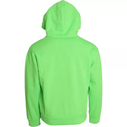 Dolce & Gabbana Neon Green Logo Pullover Hooded Sweatshirt Sweater by Dolce & Gabbana