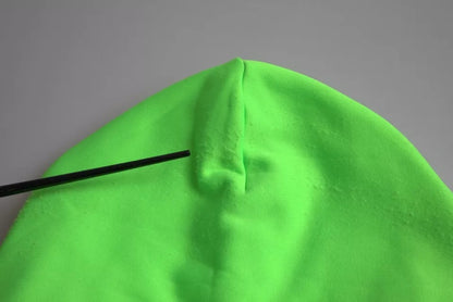 Dolce & Gabbana Neon Green Logo Pullover Hooded Sweatshirt Sweater by Dolce & Gabbana