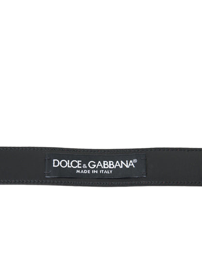 Ceinture Dolce &amp; Gabbana en cuir rouge avec boucle en métal argenté pour homme