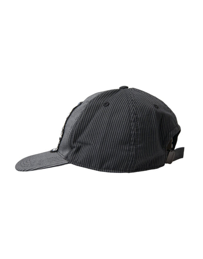 Casquette de baseball en coton noir ornée Dolce &amp; Gabbana pour homme