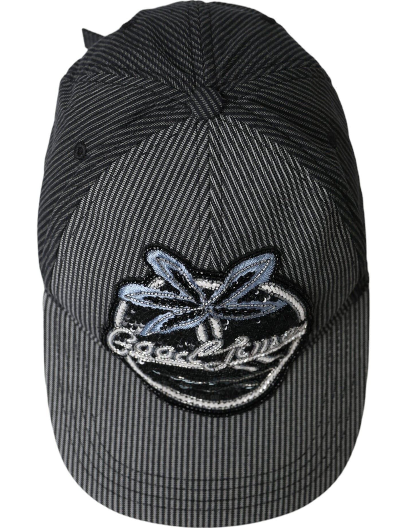 Casquette de baseball en coton noir ornée Dolce &amp; Gabbana pour homme