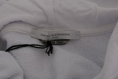 Pull à capuche élégant en coton blanc Daniele Alessandrini