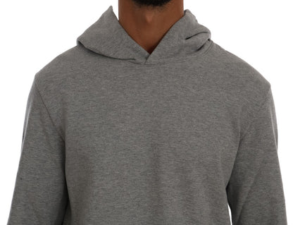 Pull à capuche en coton gris sophistiqué Daniele Alessandrini