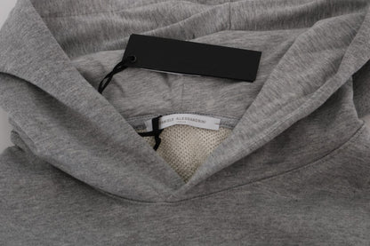 Pull à capuche en coton gris sophistiqué Daniele Alessandrini
