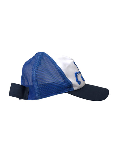 Dolce &amp; Gabbana Blue White Black Italia Mesh Baseball Hat