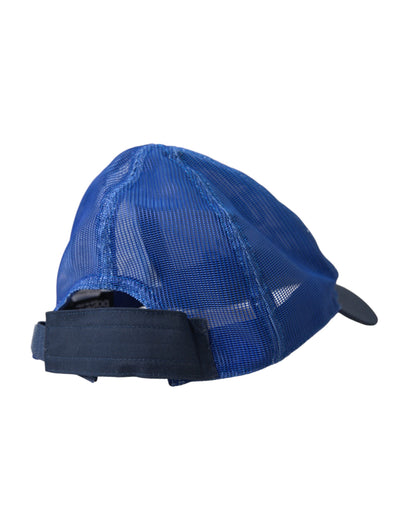 Dolce &amp; Gabbana Blue White Black Italia Mesh Baseball Hat