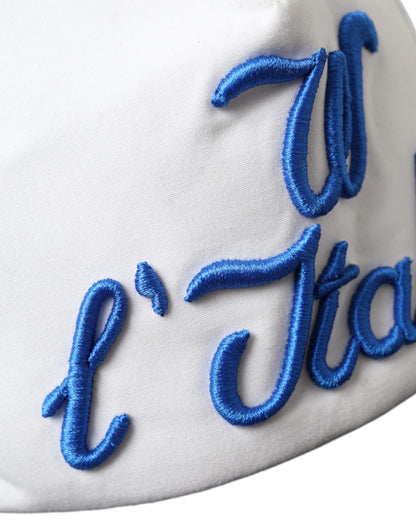 Dolce &amp; Gabbana Blue White Black Italia Mesh Baseball Hat