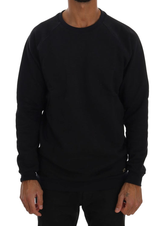Pull ras du cou en coton bleu foncé chic Daniele Alessandrini