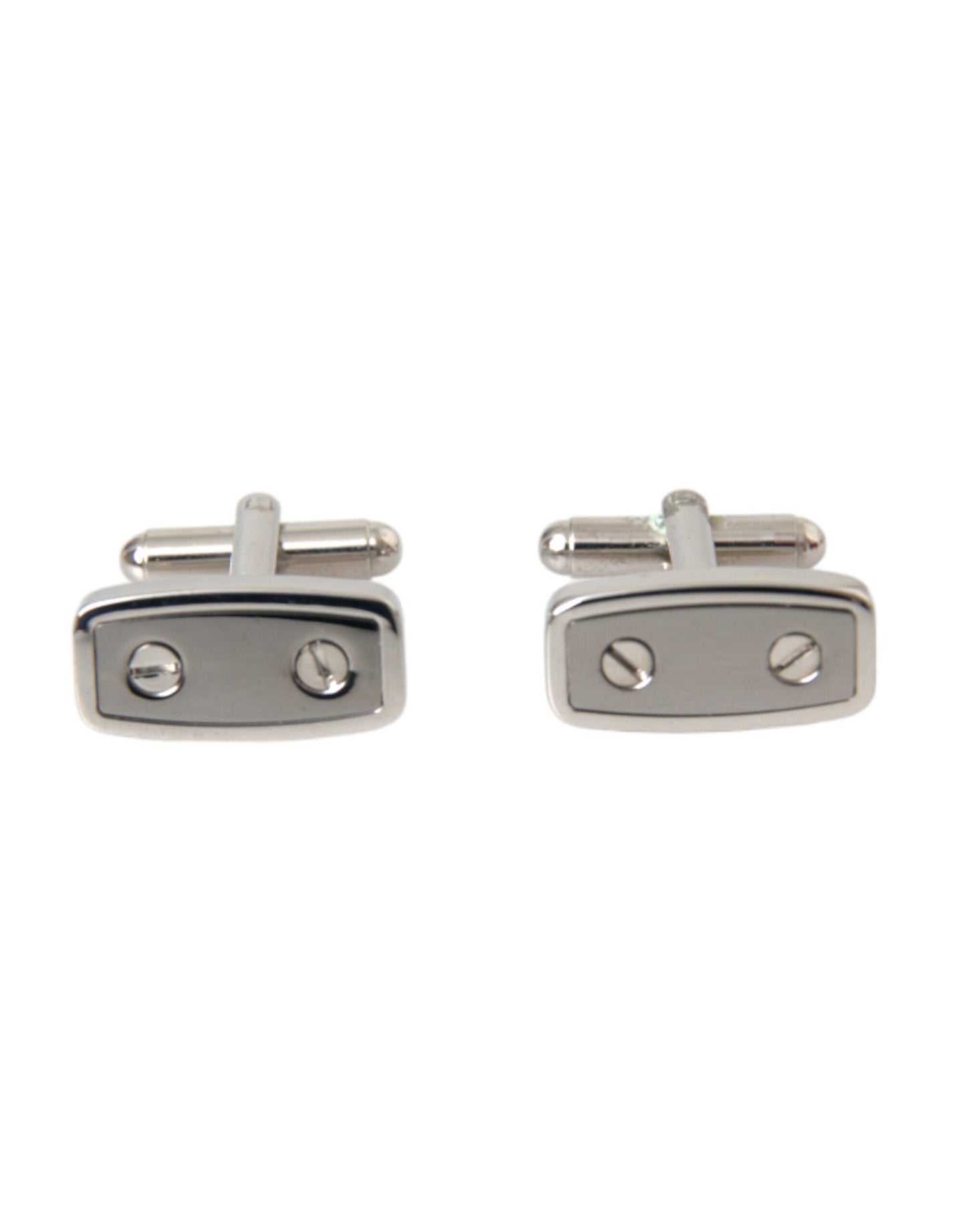 Boutons de manchette Dolce &amp; Gabbana pour homme en métal plaqué argent et laiton
