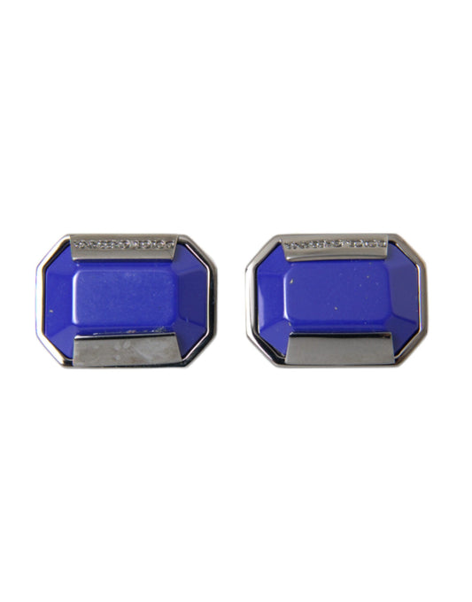 Boutons de manchette Dolce &amp; Gabbana en laiton plaqué argent et cristal