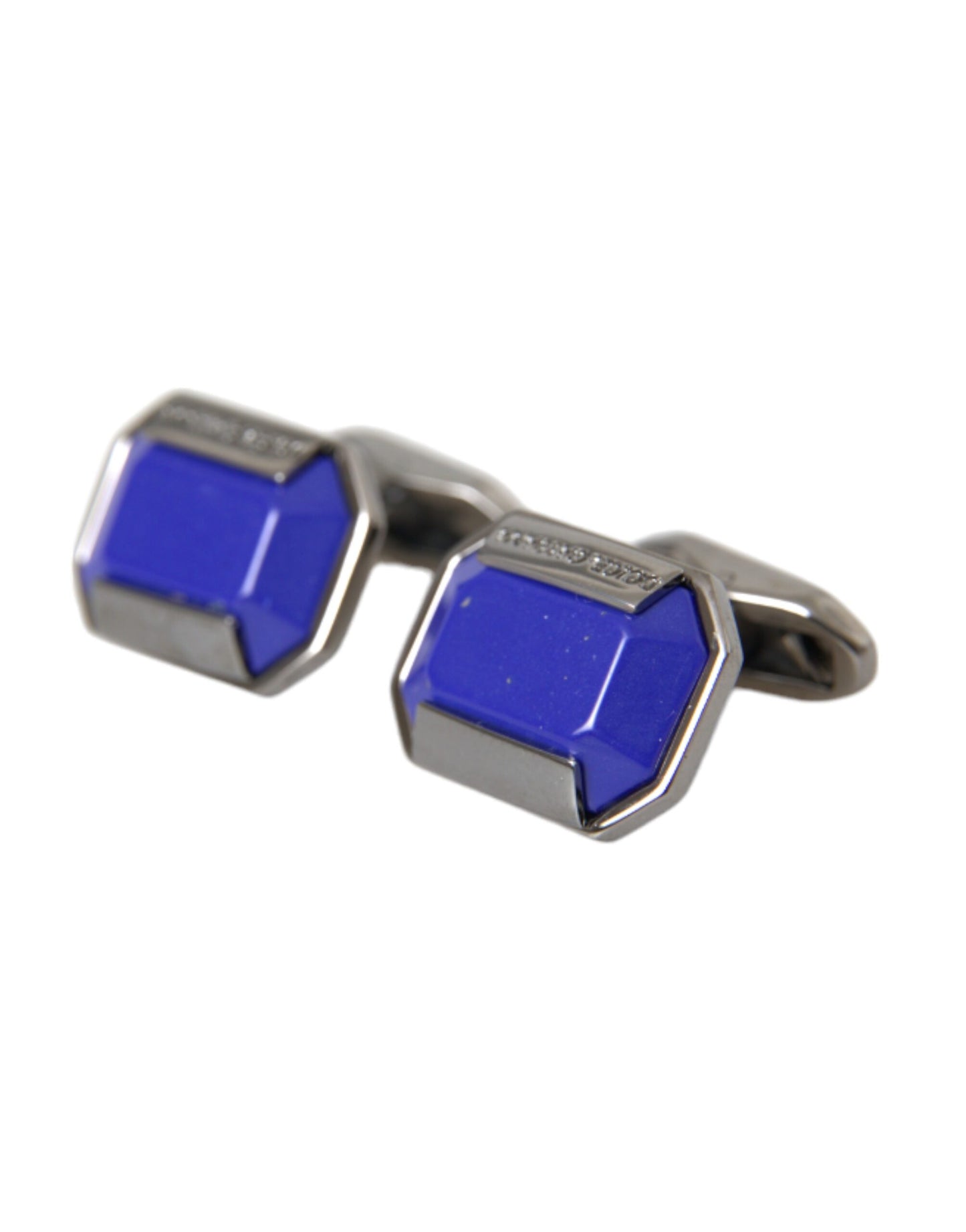 Boutons de manchette Dolce &amp; Gabbana en laiton plaqué argent et cristal