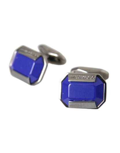 Boutons de manchette Dolce &amp; Gabbana en laiton plaqué argent et cristal