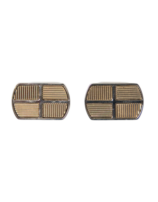 Boutons de manchette Dolce &amp; Gabbana en laiton plaqué or argenté