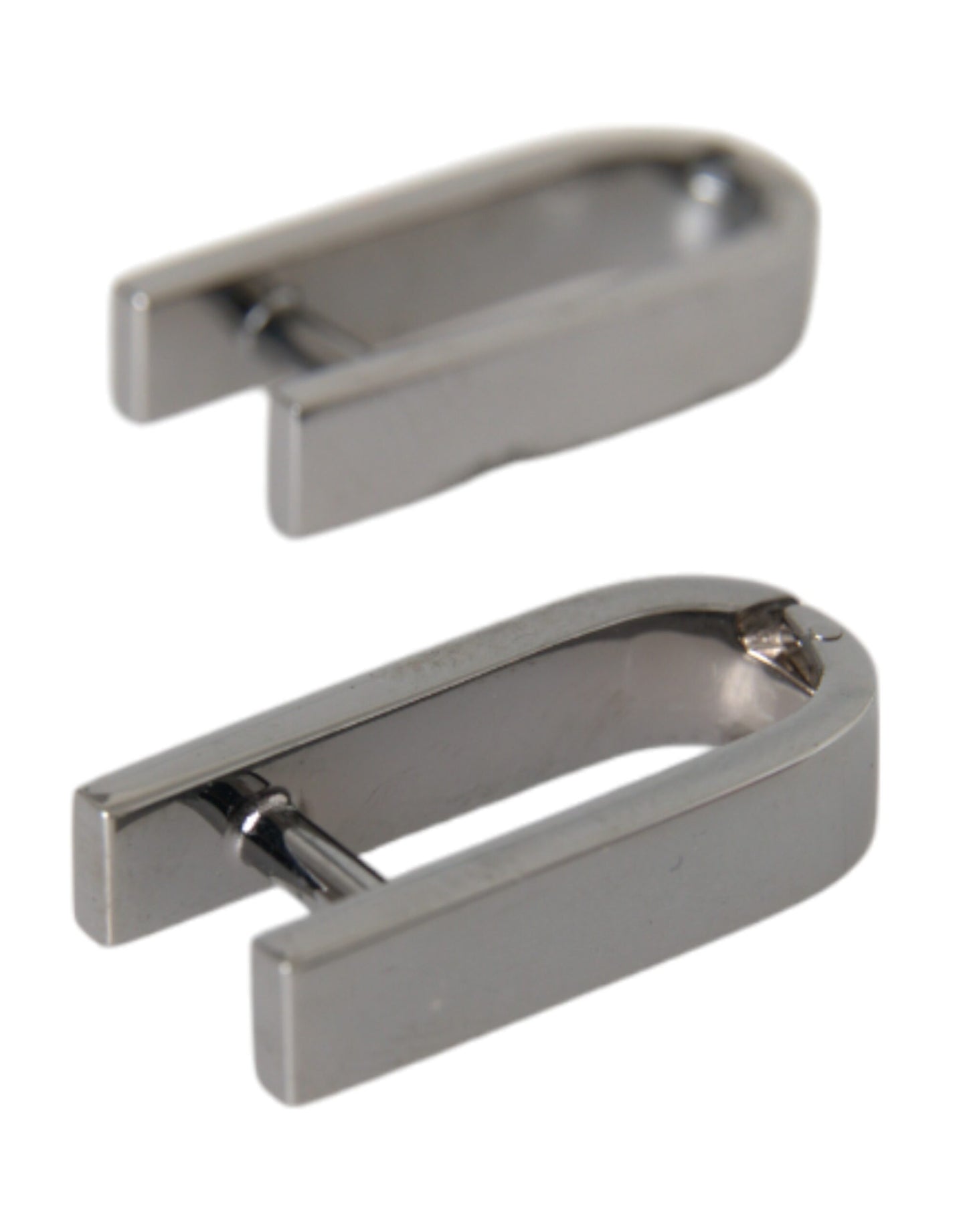 Boutons de manchette Dolce &amp; Gabbana pour homme en métal plaqué argent et laiton