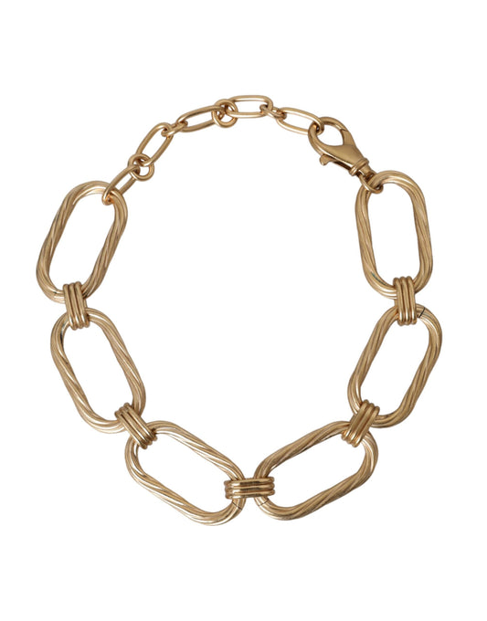 Collier Dolce &amp; Gabbana à gros maillons en laiton doré