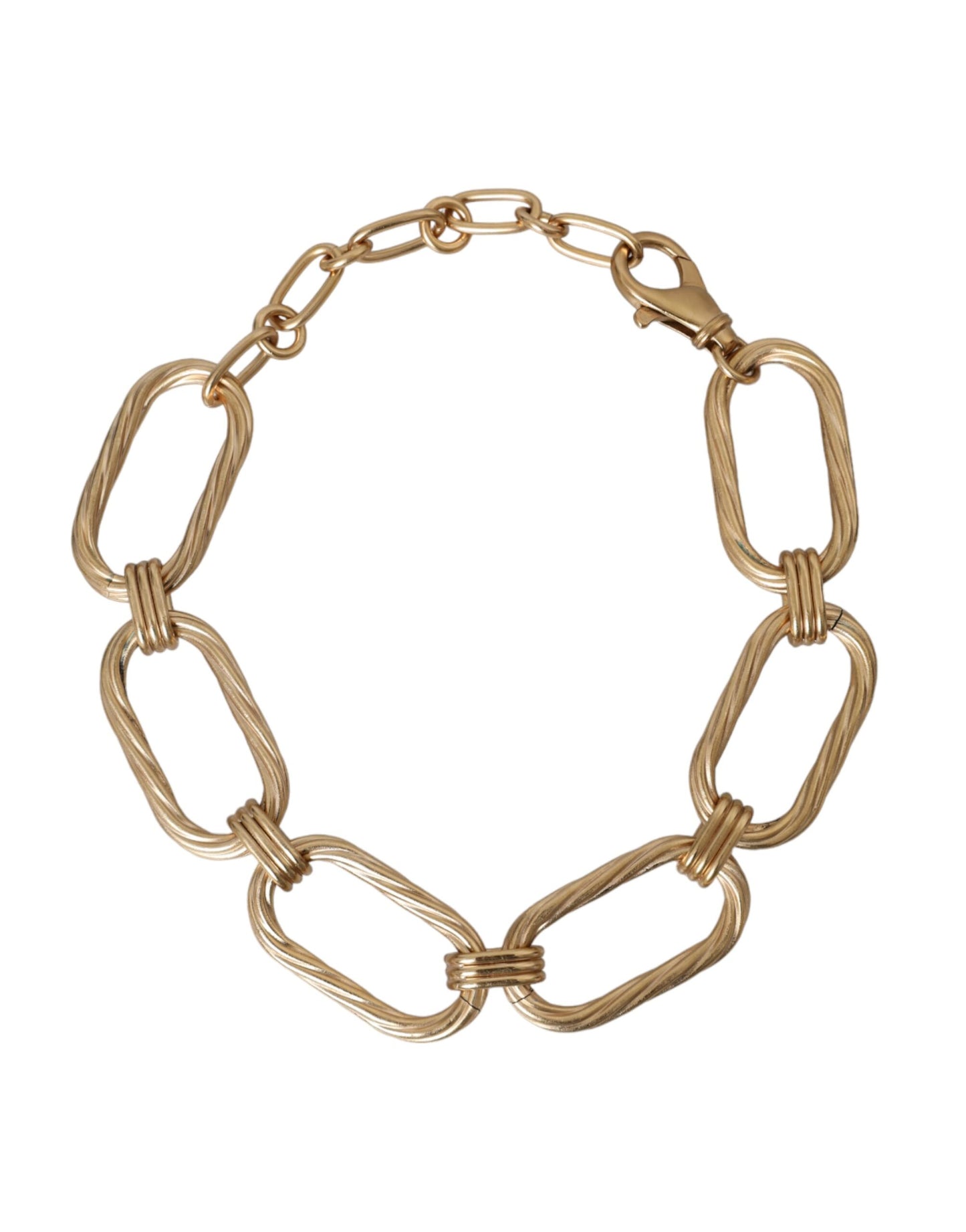 Collier Dolce &amp; Gabbana à gros maillons en laiton doré