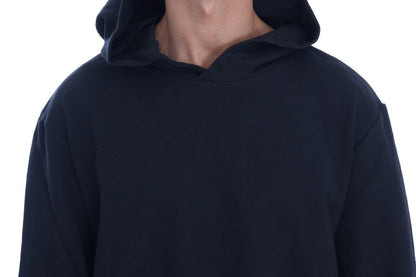 Pull à capuche élégant en coton noir Daniele Alessandrini
