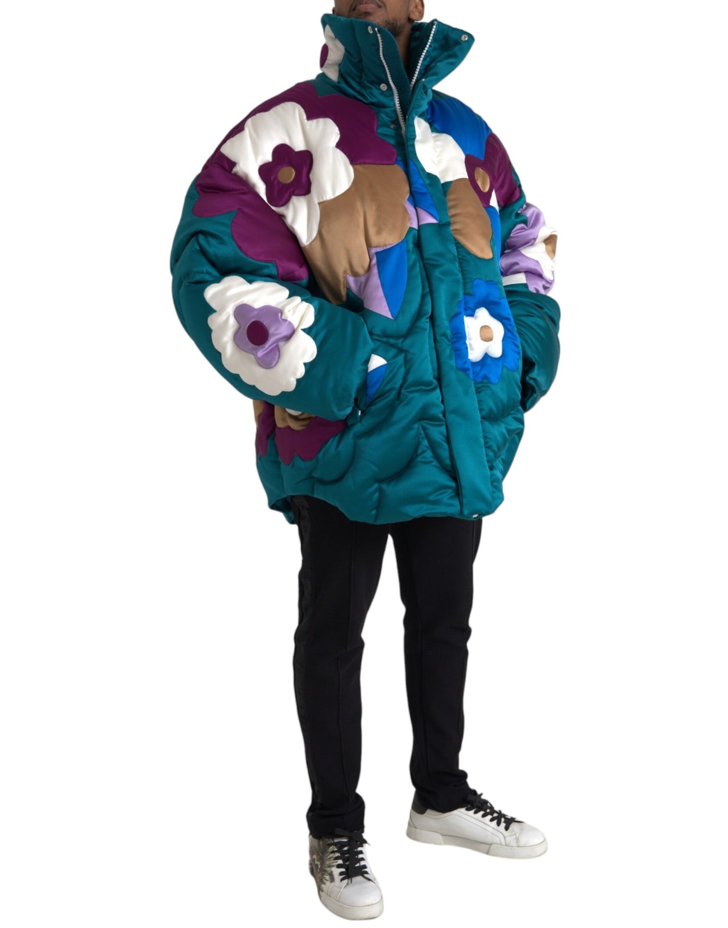 Dolce &amp; Gabbana Doudoune coupe-vent à fleurs multicolores