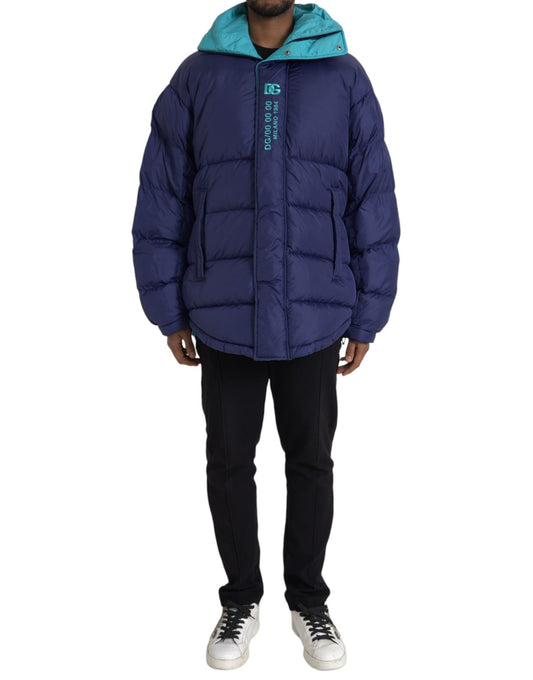 Doudoune coupe-vent matelassée bleu marine Dolce &amp; Gabbana