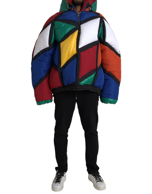 Dolce &amp; Gabbana Doudoune matelassée à capuche multicolore