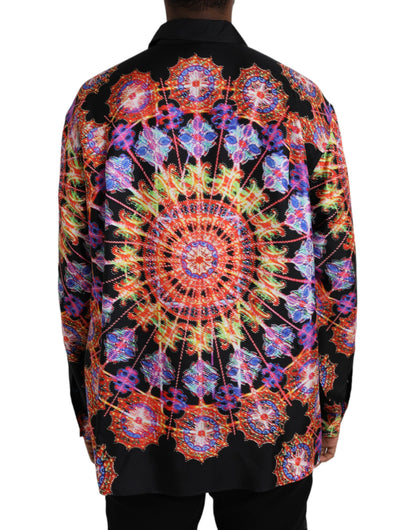 Dolce & Gabbana Multicolor Luminarie Silk Men Casual Shirt by Dolce & Gabbana